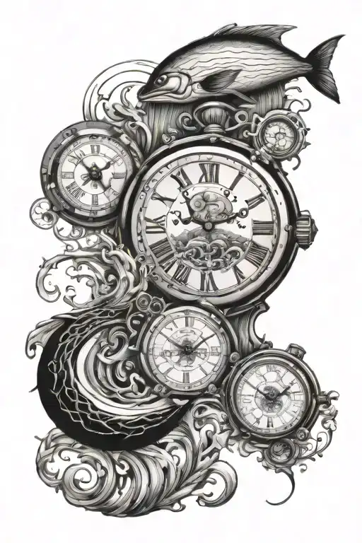 Ocean Views Time Piece Some Lettering Complemented