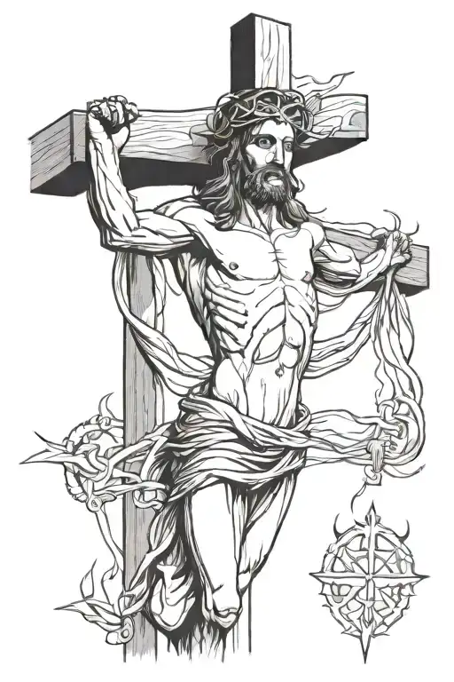 Jesus On The Cross Bleeding