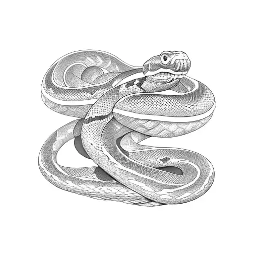 A Snake Wrapped Around A Vinyl Record