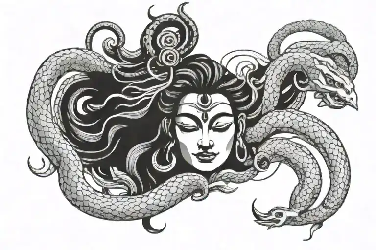 Aesthetic Shiva With Snake