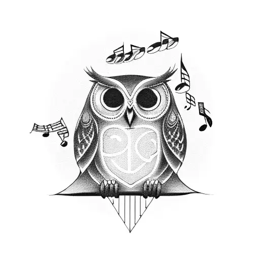 A Musical Note Transforming Into An Owl