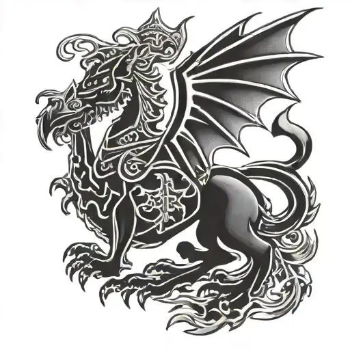 Welsh Ambulance Service Crest Inside Welsh Dragon