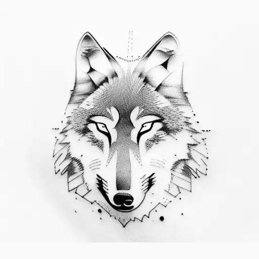 Wolf Sleeping In A Bed