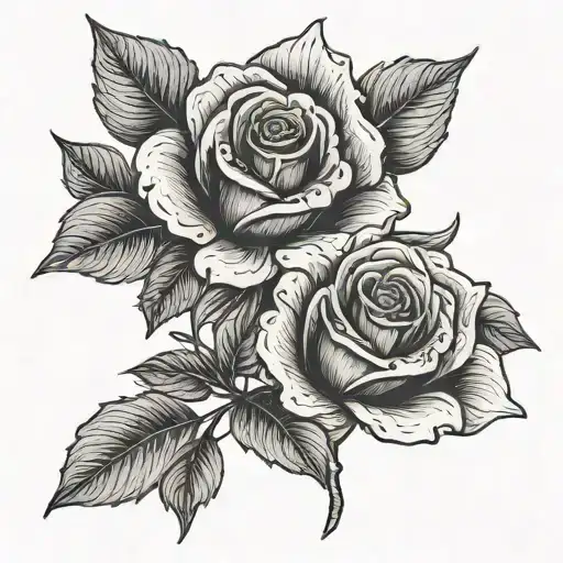 Give Me A Idea For A Tattoo That Contains A Rose That Can Be Place At The Back Of My Neck