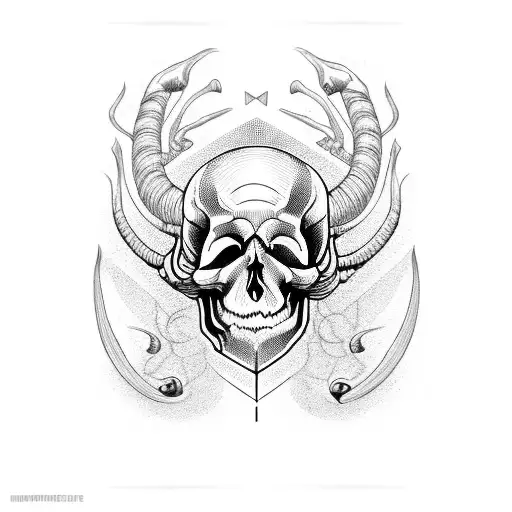 Centipede With A Skull