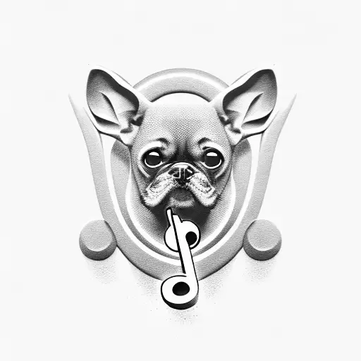 Musical Notes Forming The Shape Of A Dog