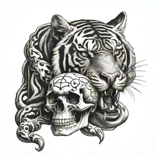 Tiger And Skull