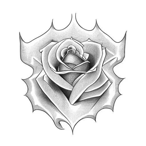 Heart With Rose And Dragob