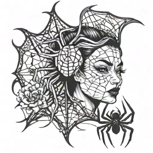 Spider And Lady Face