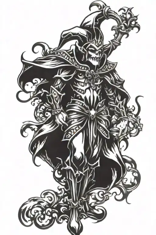 Dark Jester Standing With Long Legs