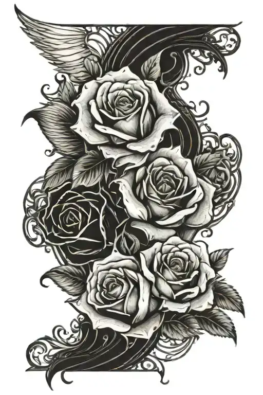 Rose Wide Waist Wings