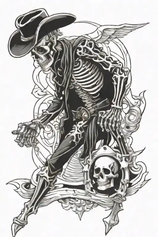Chrome Cowboy Skeleton