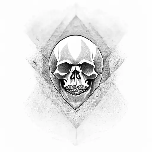 Skull With V8 Engine