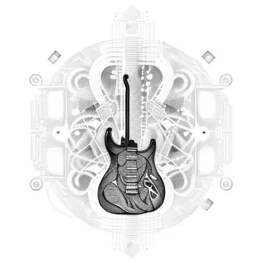 Guitar With Circuit Board Design