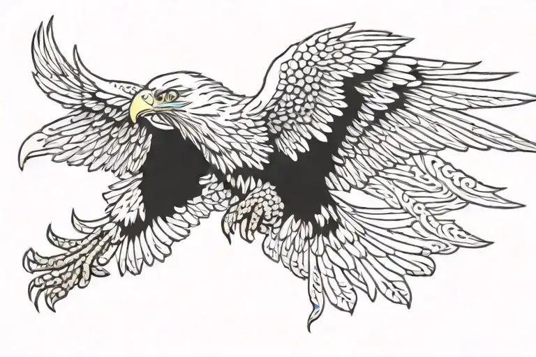 Bald Eagle With Open Wingspan