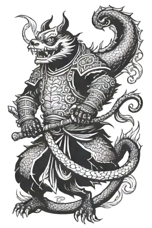 Kun Foo Panda As The Dragon Warrior Wielding