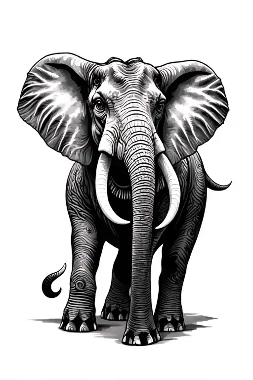 Elephant Giraffe Dinosaur Surrounded