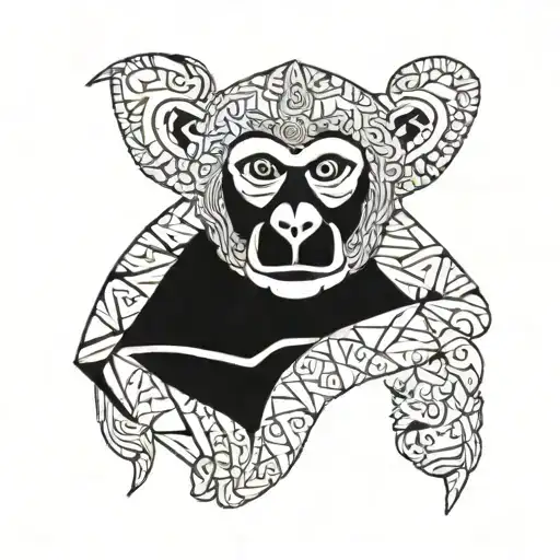 A Monkey Covering It's Ears From All The Chaos Around It