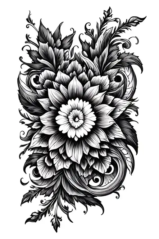 Dark Ornamental Tattoo Design