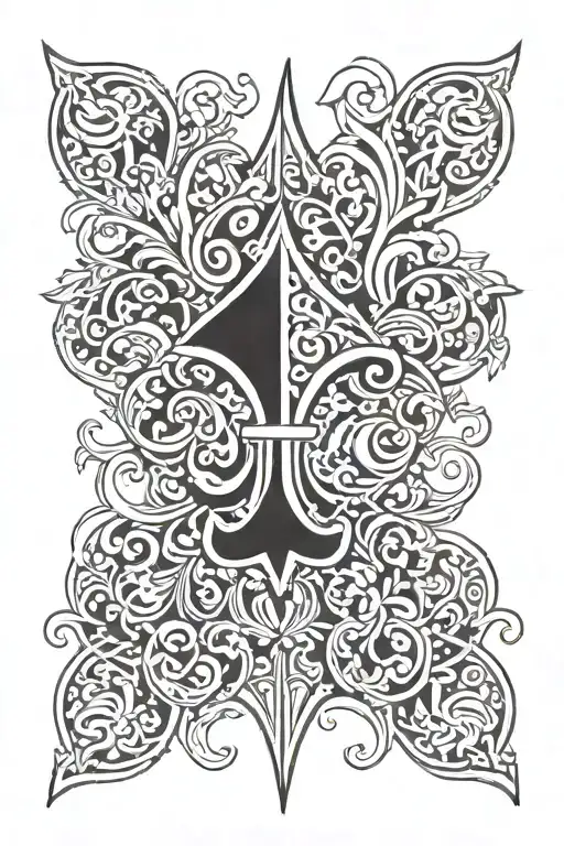 Viking Patterns Around A Fleur De Lis Symbol Incorporated