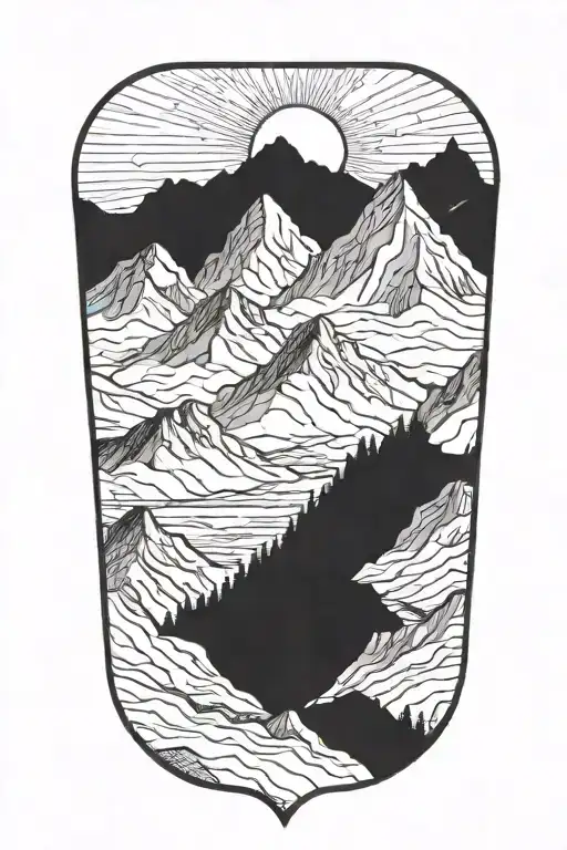 A Majestic Mountain Range With A Hidden Trail Leading Up To A Breathtaking View