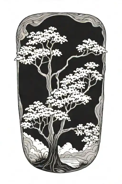 Small Tatoo Of A Tree