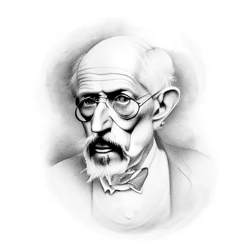 A Portrait Of A Famous Psychologist Merged With A Music Artist