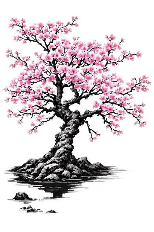 Blossoming Cherry Blossom Tree