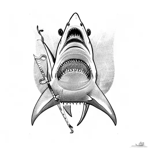 A Shark Made Up Of Musical Symbols