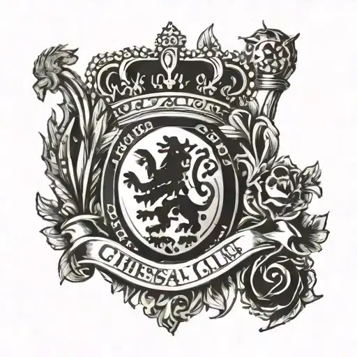 Chelsea Football Club Badge Surrounded Throne Wearing A Crown