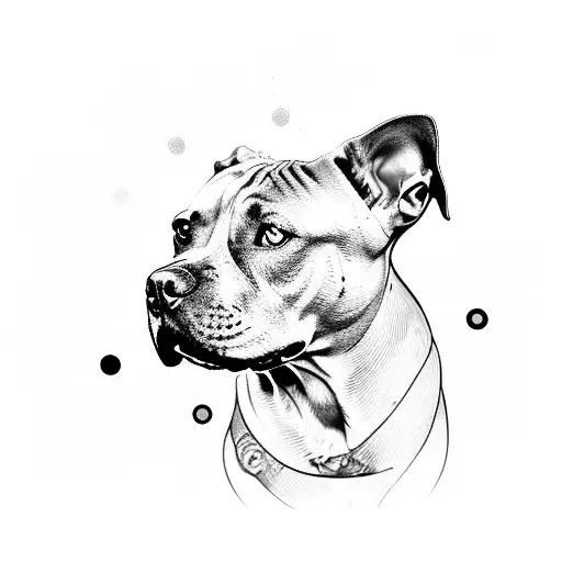 Un Perro Pitbull Gris Con Franja Blanca En La Cabeza