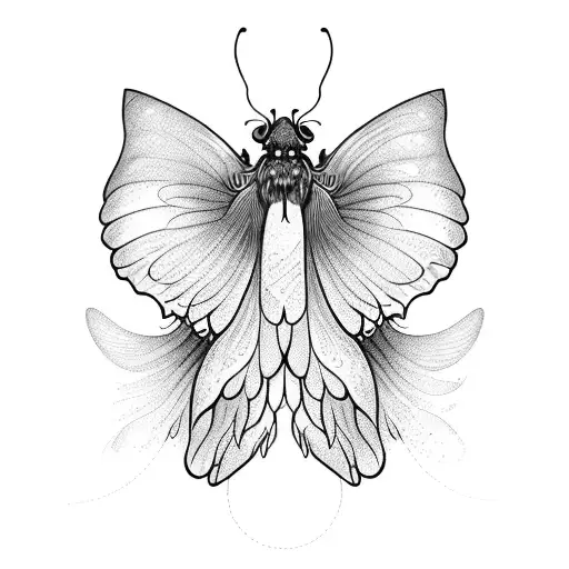 A Majestic Flying Moth Surrounded By Swirling Waves