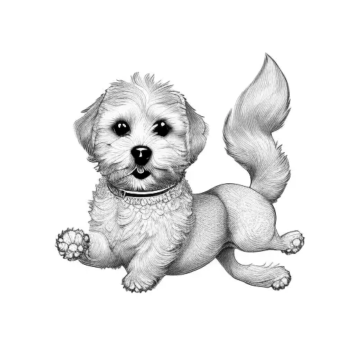 A Playful Dog Chasing Its Own Tail