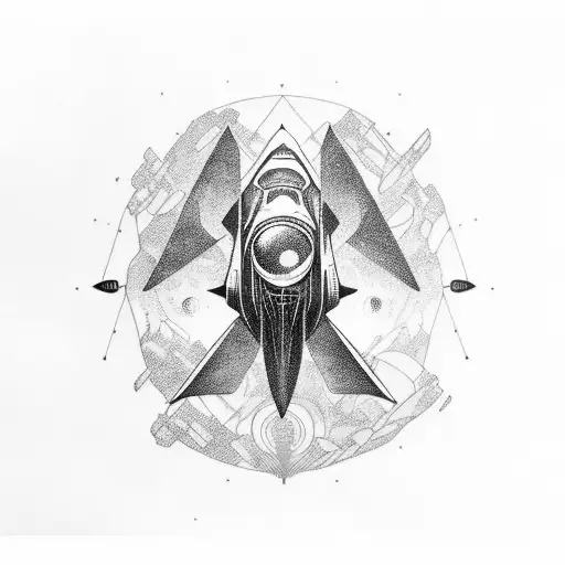 A Futuristic Spaceship Navigating Through A Dense Forest Filled With Alien Creatures