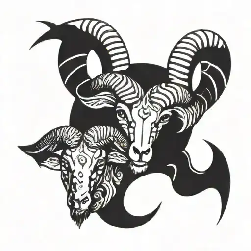 Aries Ram With Pisces Fish