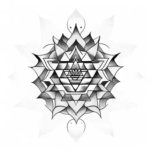 Sri Yantra Lotus