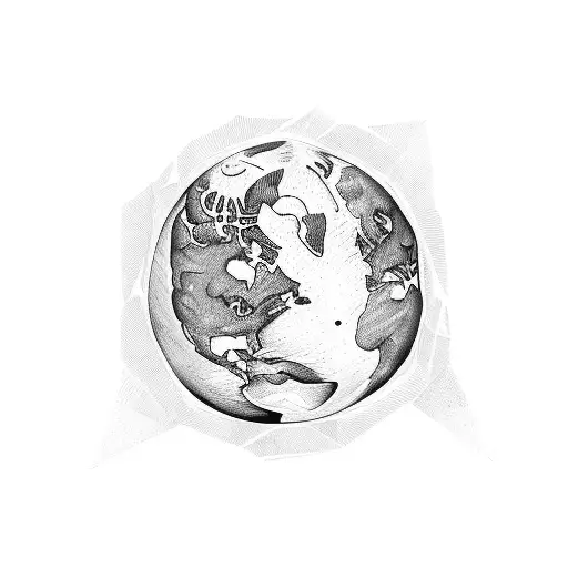 Atlas With The Earth