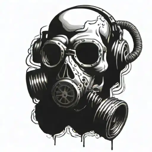 Toxic Skull With Gas Mask