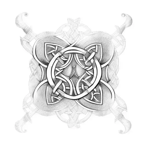 Celtic Music Notes Intertwining With Violin Strings