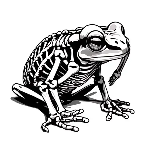 Frog Skeleton Sat Down
