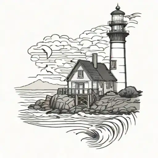 Pigeon Point Lighthouse In California Beach Scene