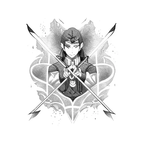 Anime Character Shooting An Arrow