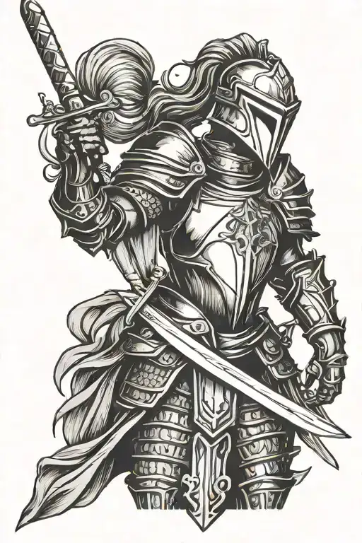 Female Knight With Sword