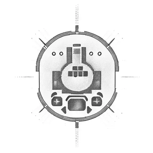 A Blackwork Tattoo Of A Music Equalizer Merging With A Video Game Controller