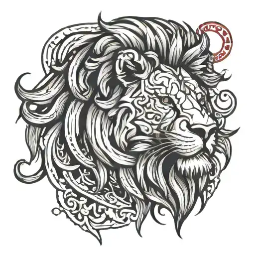 Lion With Red Details