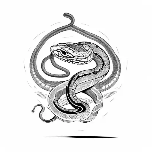 Snake Around Dollar Bills