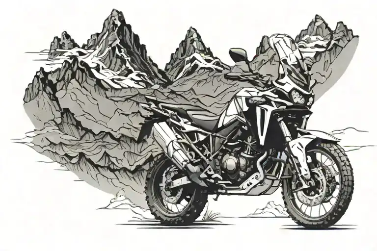 Mountains With In The Middle An Africa Twin Motorcycle