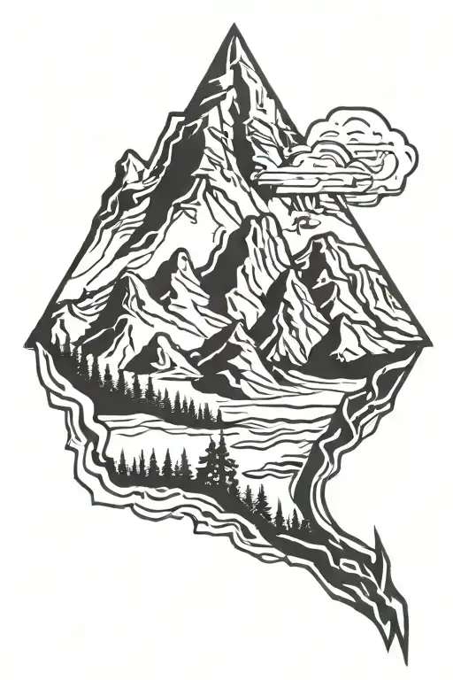 Mountain Range Silhouette