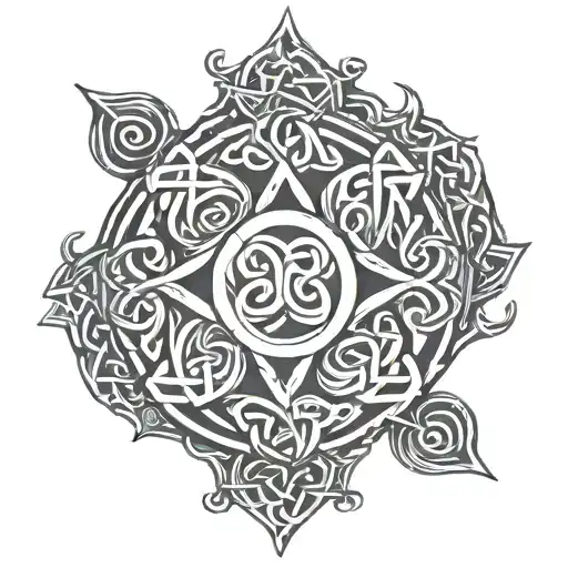 A Celtic Witch Symbol Representing Protection And Power For A Mother And Son Duo