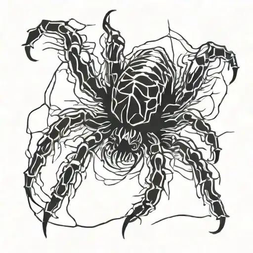 A Stepped On Spider Bleeding